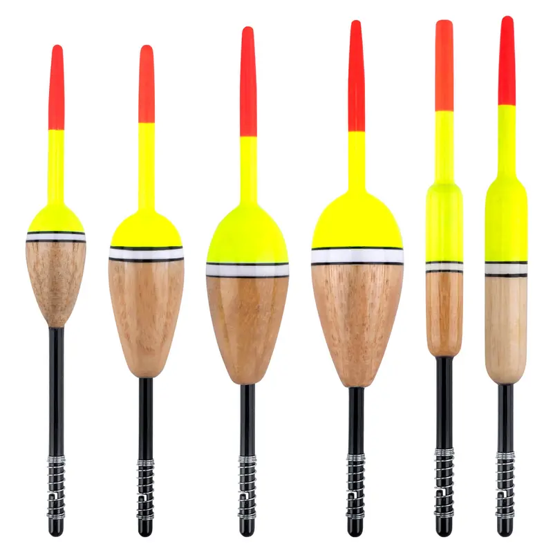 Dr.Fish Natural Balsa Wood Slip Bobbers – 6-Pack, Buoyant And Sensitive 1