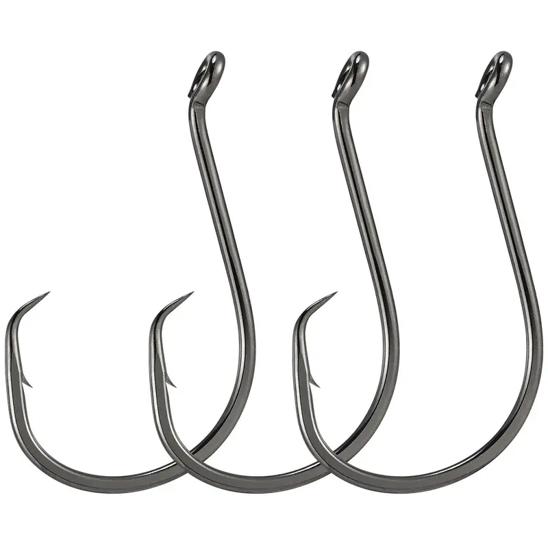Dr.Fish Offset Octopus Hooks – 100-Pack (#8 To 10/0, Corrosion-Resistant) 1