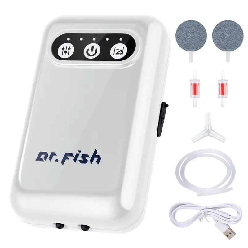 Dr.Fish Rechargeable Aquarium Air Pump – 72-Hour Runtime 1