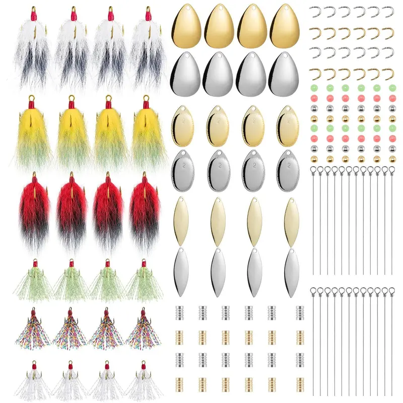 Dr.Fish Rooster Tail Diy Spinner Craft Kit – 168-Piece Assembly Set For Custom Lures 1