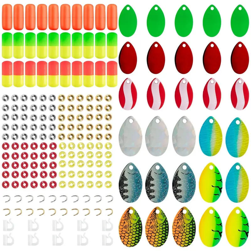 Dr.Fish Walleye Rig Making Kit – 240-Piece Tackle Set For Diy Bottom Bouncers & Harnesses 1