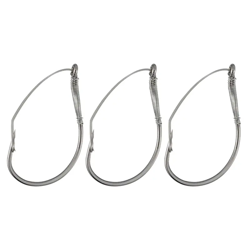 Dr.Fish Weedless Worm Hooks – 30-Pack (#4 To 2/0 Sizes) 1