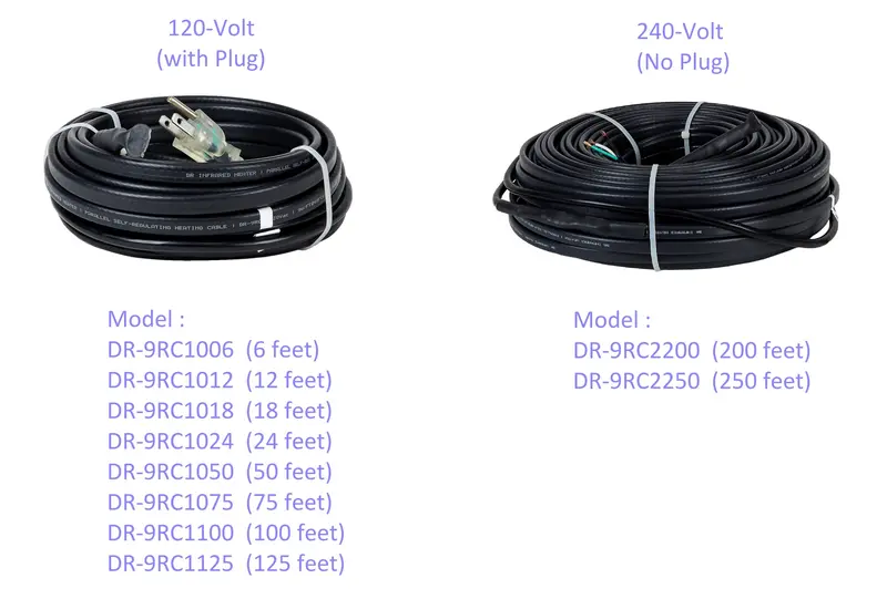 Dr. Heater Self-Regulating Pipe & Roof De-Icing Cable With Integrated Thermostat 1