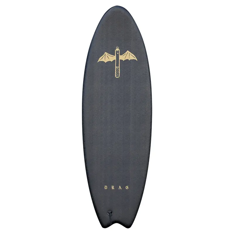 Drag Dart 5'6" Swallow-Tail Thruster Softboard – Sleek Black 1