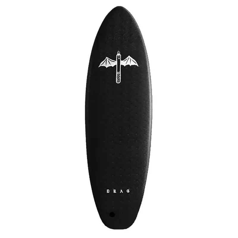 Drag Dart Flat-Tail Thruster 6'6" Softboard – All-Black 1