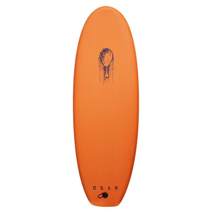 Drag Drumstick 4'10" Twin-Fin Softboard – Orange And Midnight Blue 1