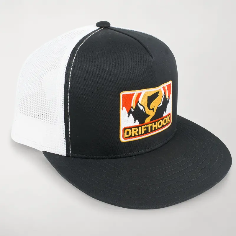 Drifthook Mountain Sunset Flat-Bill Snapback Hat 1
