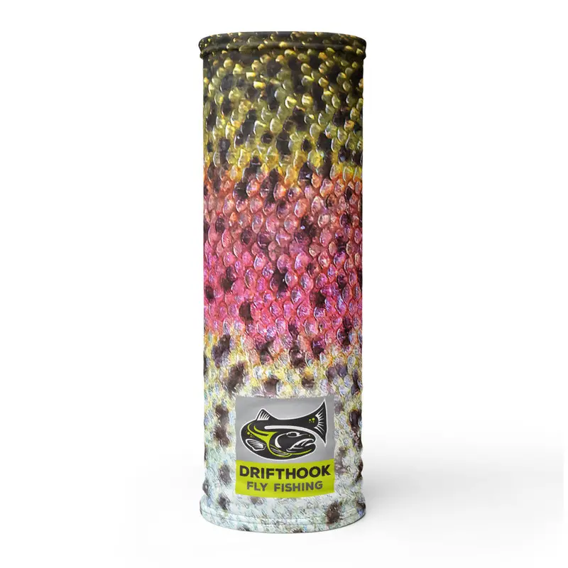 Drifthook Rainbow Trout Design Neck Gaiter – Uv-Protective Fabric 1