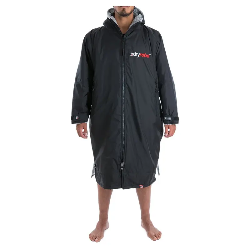 Dryrobe Advance Long-Sleeve Changing Robe – Black & Grey 1