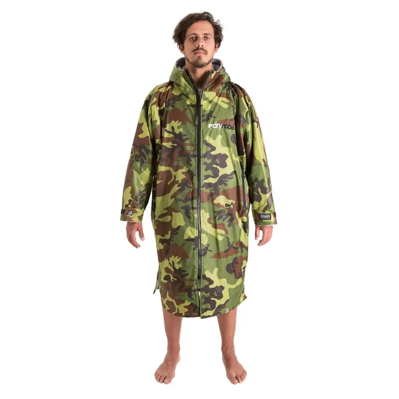 Dryrobe Advance Long-Sleeve Changing Robe – Camo & Grey