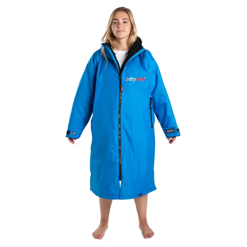 Dryrobe Advance Long-Sleeve Changing Robe – Cobalt Blue & Black 1