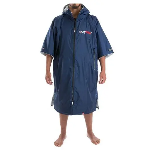 Dryrobe Advance Short-Sleeve Changing Robe – Large (Navy & Grey) 1