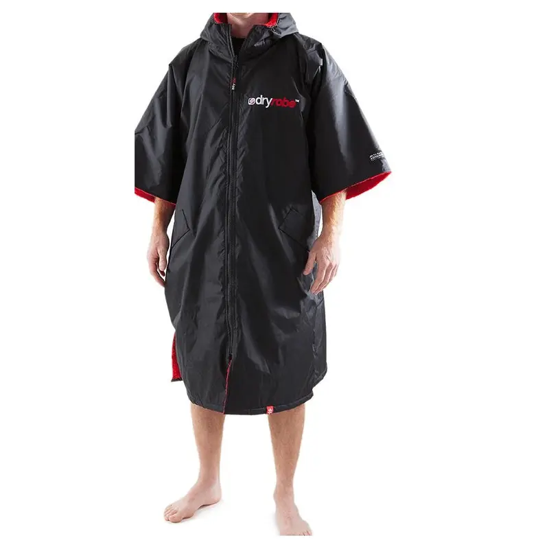 Dryrobe Advance Short-Sleeve Changing Robe – Xl (Black & Red) 1