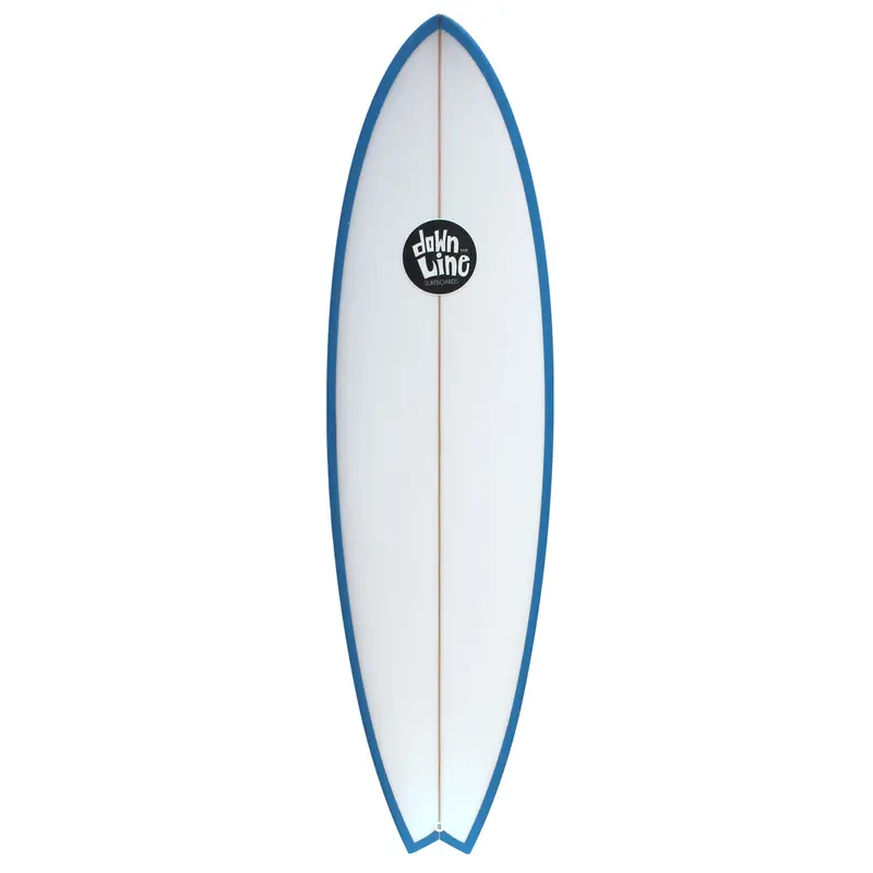 Dtl Surf Co. Tuna Fish Surfboard – Blue Rail Trim 1