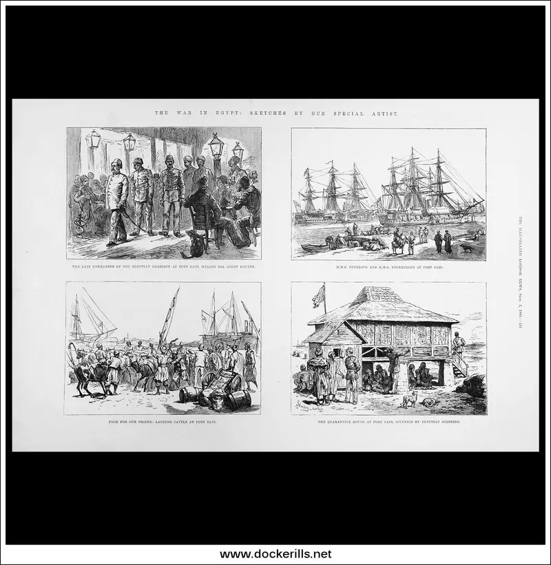 Egypt Conflict Reporting, September 1882 – Illustrated London News Special Artist Engraving 1