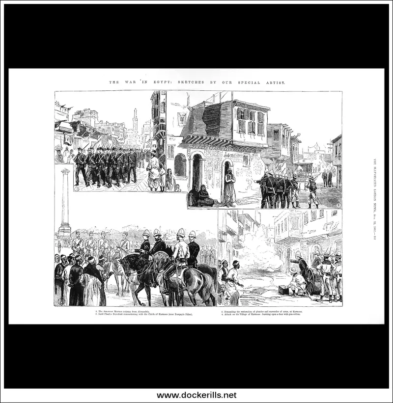 Egyptian Military Campaign, August 1882 – Illustrated London News Engraved Report 1