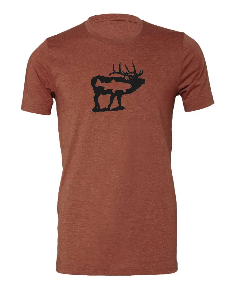 Elk Fish Graphic Cotton T-Shirt 3