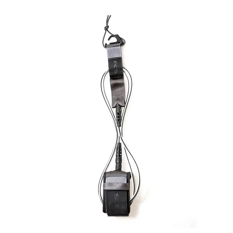 Fcs 6-Foot Standard Surfboard Leash In Charcoal 1
