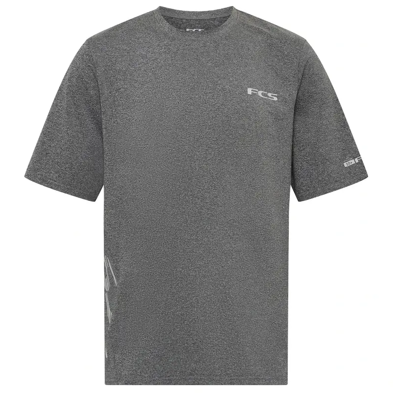 Fcs Men’S Uv-Protective Short Sleeve Surf Tee – Heather Grey 1