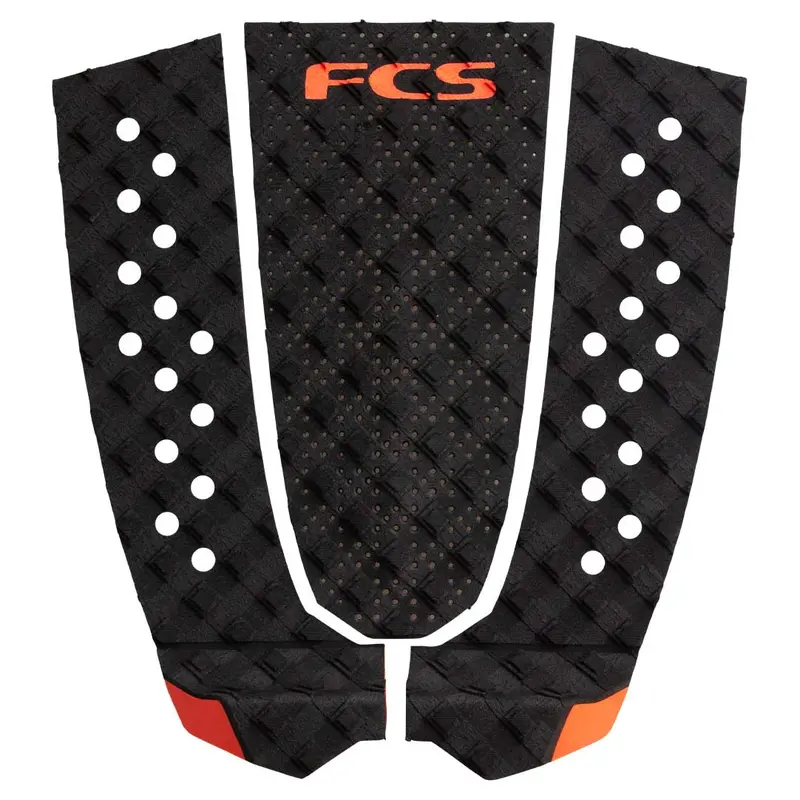 Fcs T3 Deck Pad – 3-Piece, Black And Fire 1