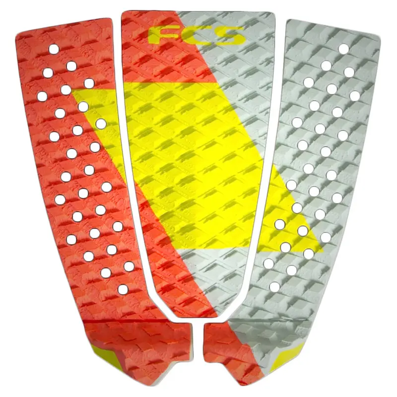 Fcs Toledo 3-Piece Deck Pad – Vibrant Red/Lime/Slate Combo 1