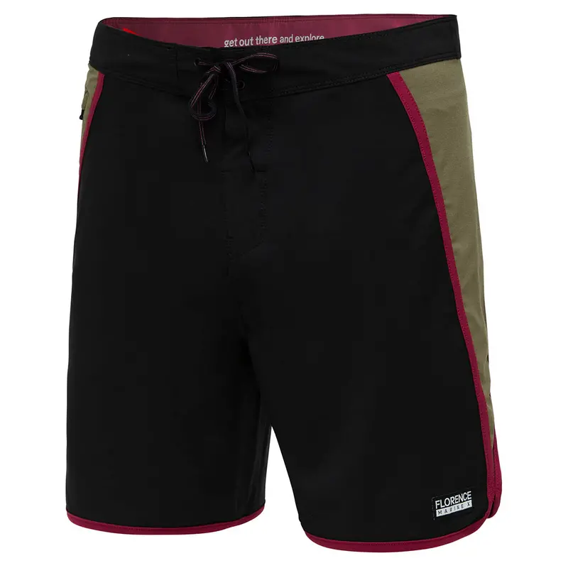 Florence Marine X Black And Burnt Olive Burgee Surf Boardshorts 1