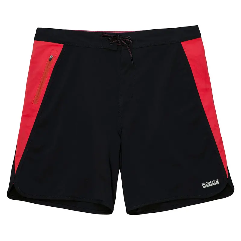 Florence Marine X Burgee Swim Shorts – Black & Racing Red 1