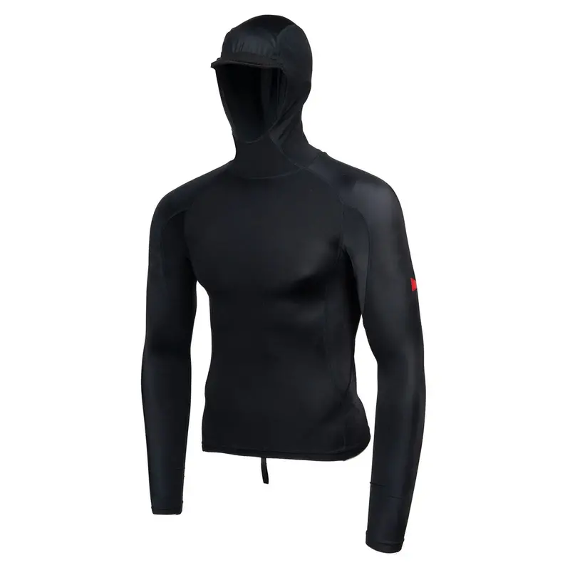 Florence Marine X Long-Sleeve Hooded Rash Guard With Utility Pockets – Black 1