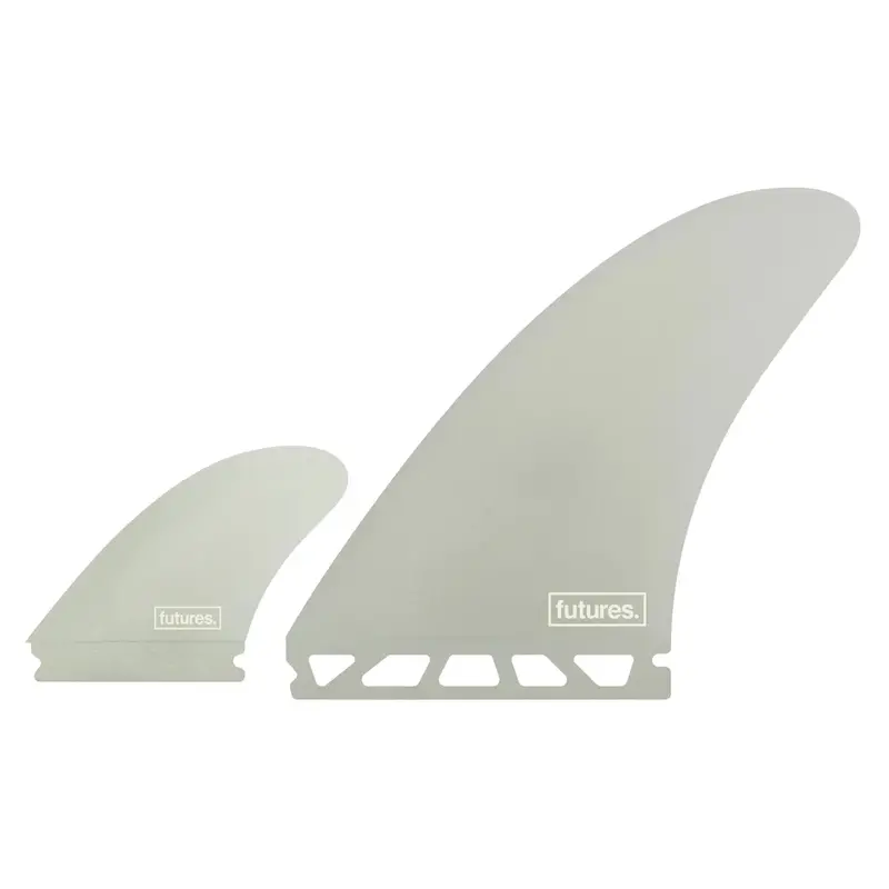 Futures Al Knost Twinzer Fiberglass Fin Set – Clear Epoxy Look 1
