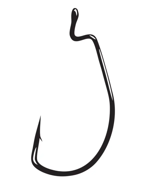 Gamakatsu Super Line Ewg Hook – Black Nickel & Red Finish Extra-Wide Gap Hook 1