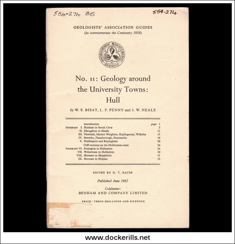 Geologists’ Association Guide No. 11: Hull And Surrounding Geology — W.S. Bisat Et Al. 1