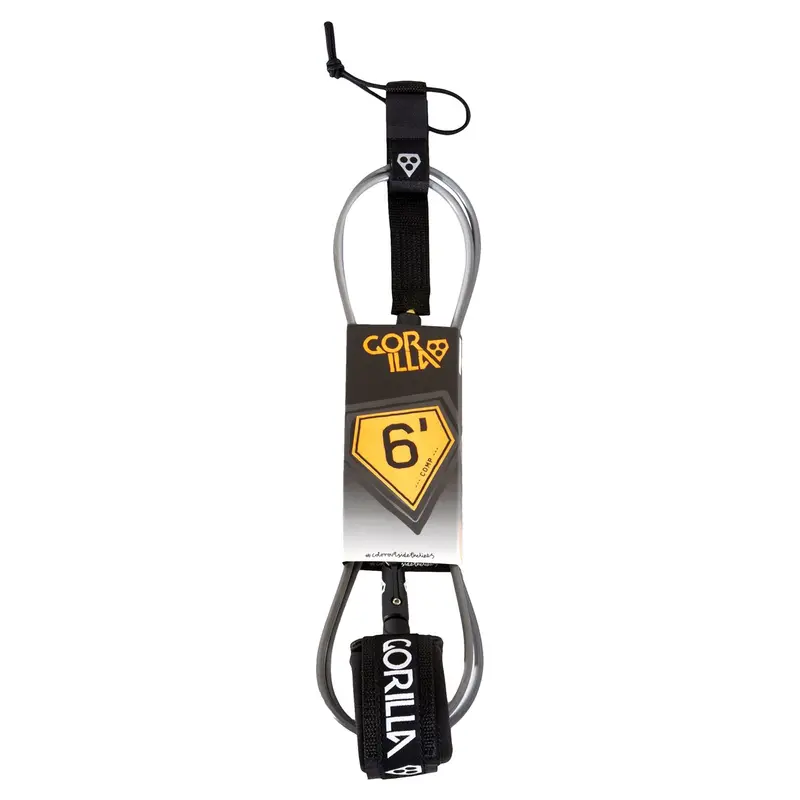 Gorilla 6-Foot Competition Surf Leash – Black 1