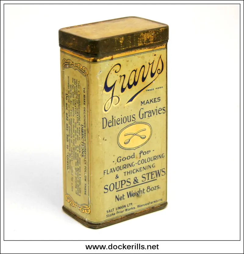 Gravis Gravy Powder Vintage Tin – Salt Union Ltd., Stoke Prior Works, Worcestershire 1