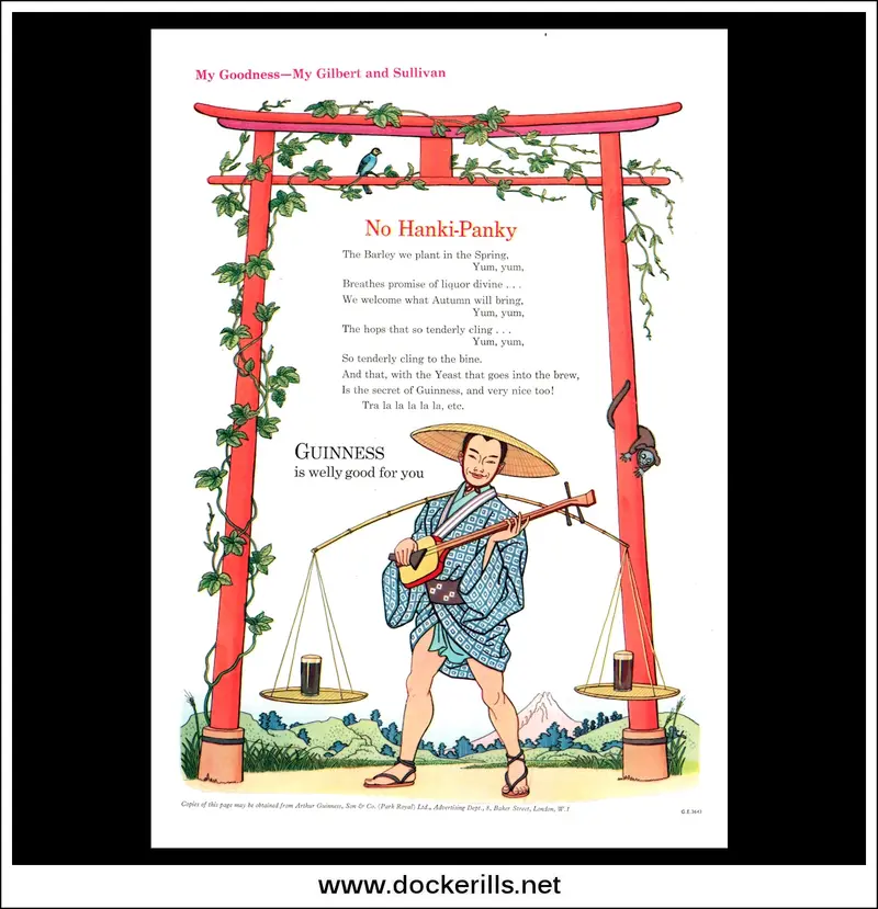 Guinness Vintage Advert – Circa 1960S, ‘My Goodness—My Gilbert And Sullivan’ (G.E. 3643) 1