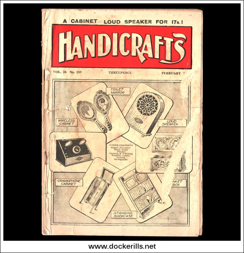 Handicrafts Magazine, Vol. 23 No. 359 (Feb 1927) – Hand Mirror & Trinket Box Plan #413 1