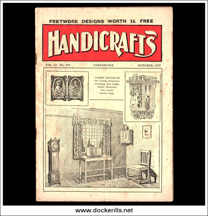 Handicrafts Magazine, Vol. 23 No. 367 (Oct 1927) – Japanese Mirror Bracket Plan #423 1