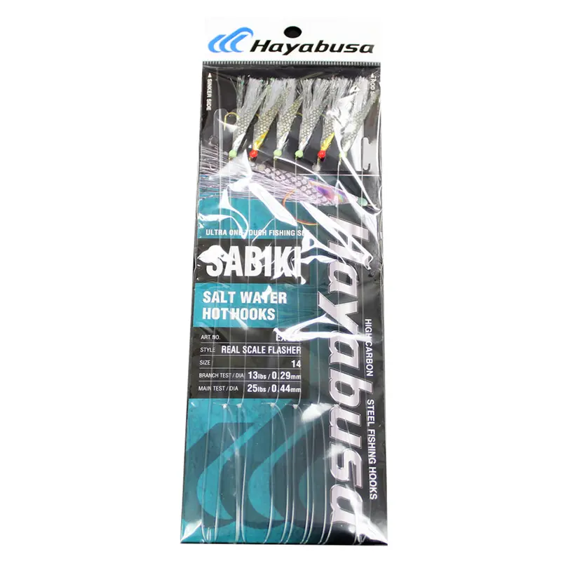 Hayabusa Ex126 Size 16 Uv Real-Scale Flasher Sabiki Rig 1