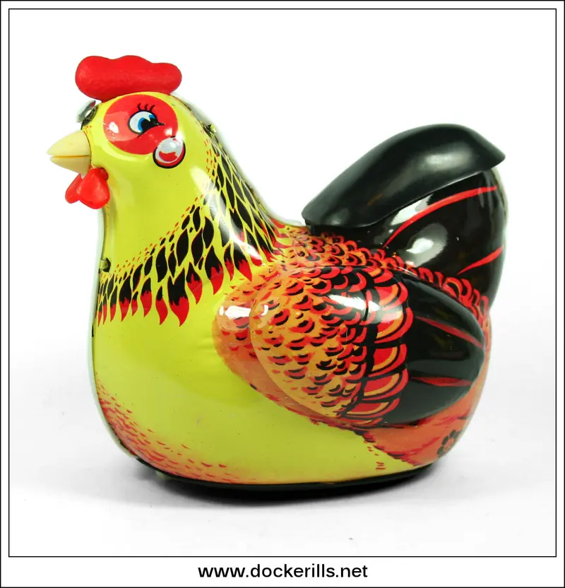 Hen Laying Eggs Me-610 – Retro Battery-Powered Tin Toy From China 1