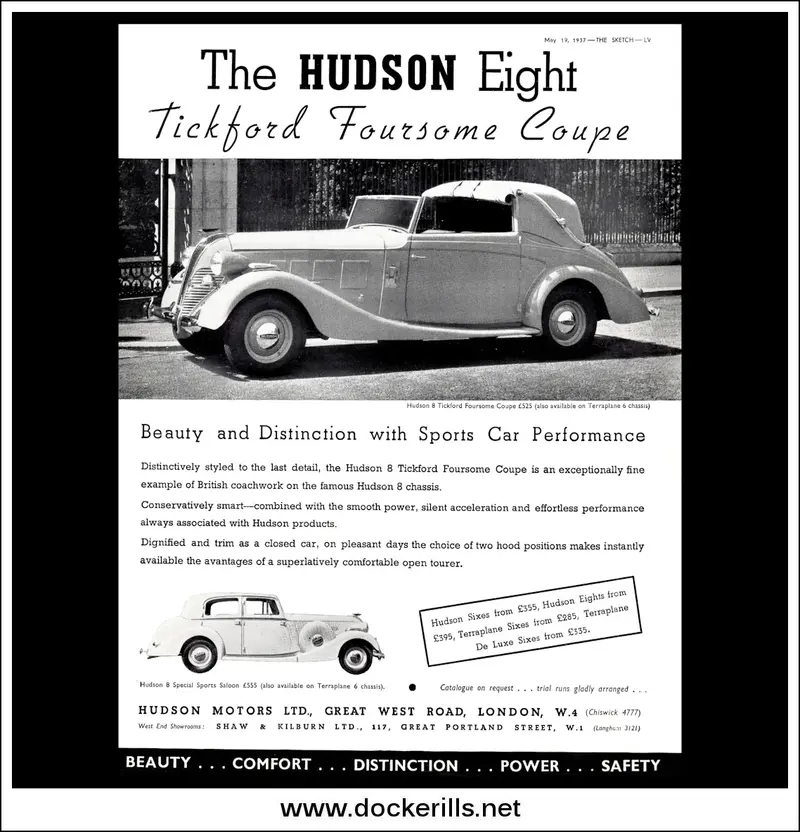 Hudson Eight Tickford Foursome Coupe – 1937 Luxury Automobile Promotion (May 19) 1