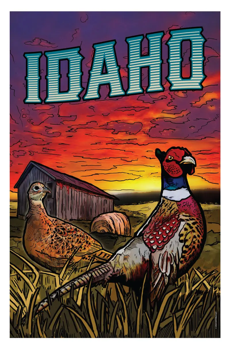 Idaho Ring-Necked Pheasant Poster Art 1