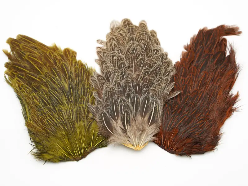 India Hen Back Feather Pack – Natural Hareline Material 1