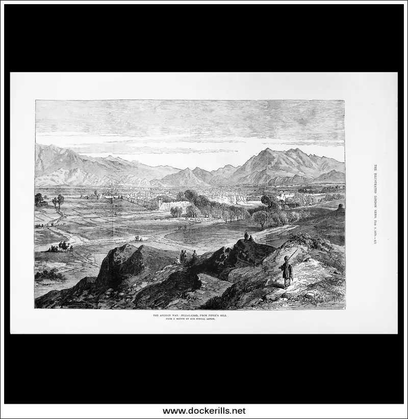 Jellalabad Panorama From Piper’S Hill, February 1879 – Iln Wood Engraving 1