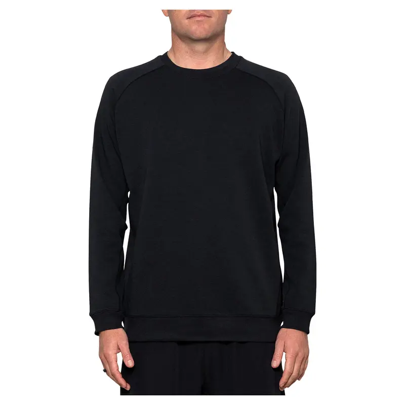 Js Hyfi Tech Crew Sweatshirt – Washed Black Modern Athletic Top 1