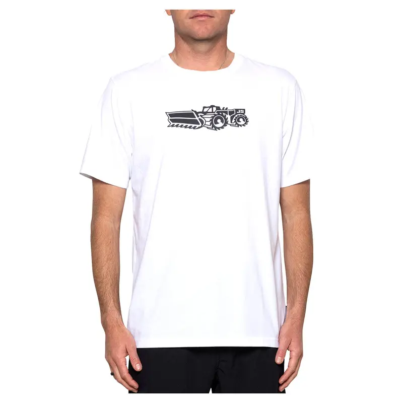 Js Traktor Short-Sleeve T-Shirt – White Minimalist Streetwear Tee 1