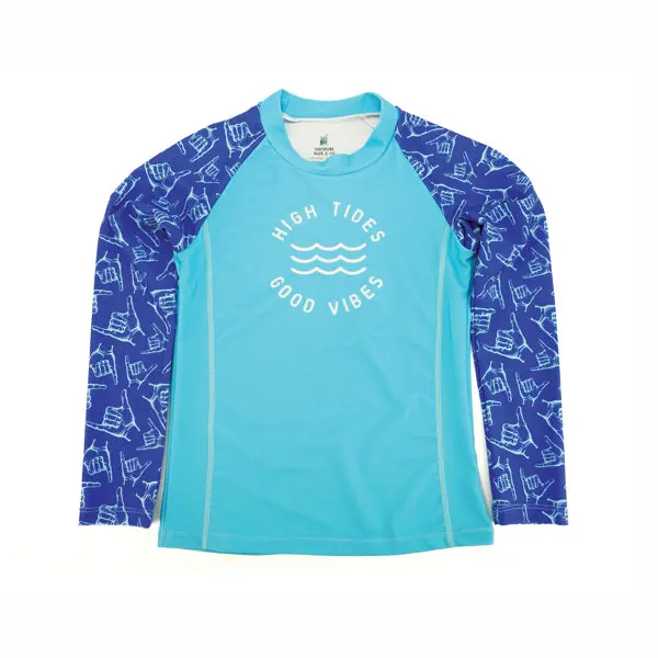 Juice Box Boys' Rash Guard Swim Shirt – High Tide Good Vibes 1