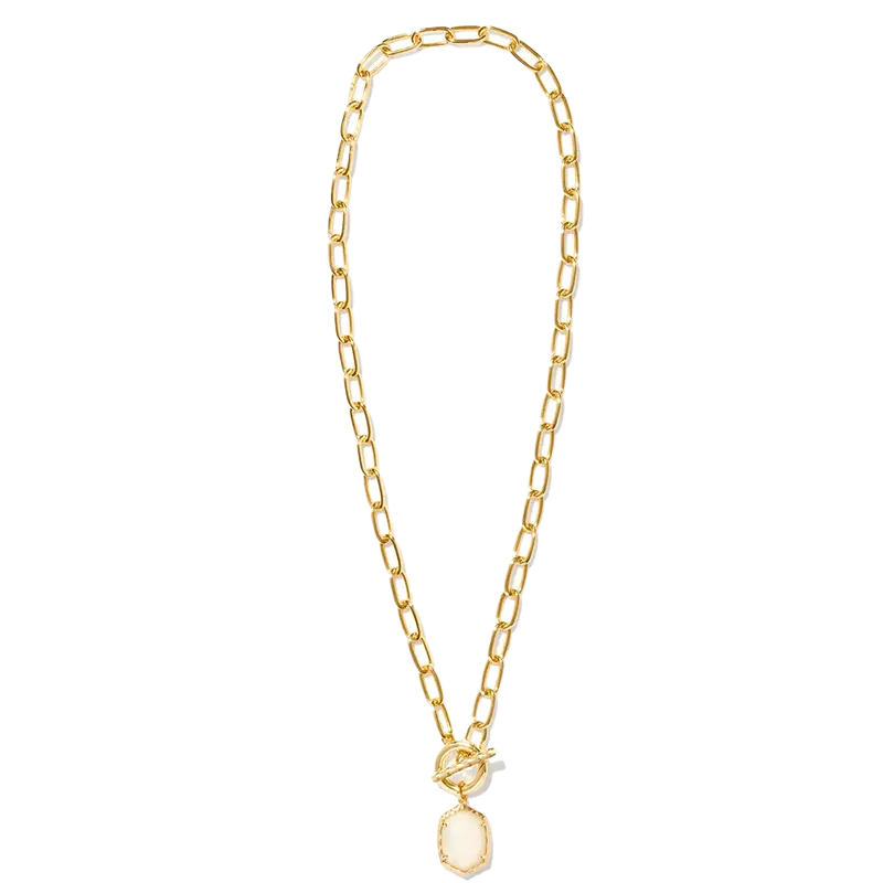 Kendra Scott Daphne Convertible Necklace – Gold Chain & Ivory Mother-Of-Pearl 1
