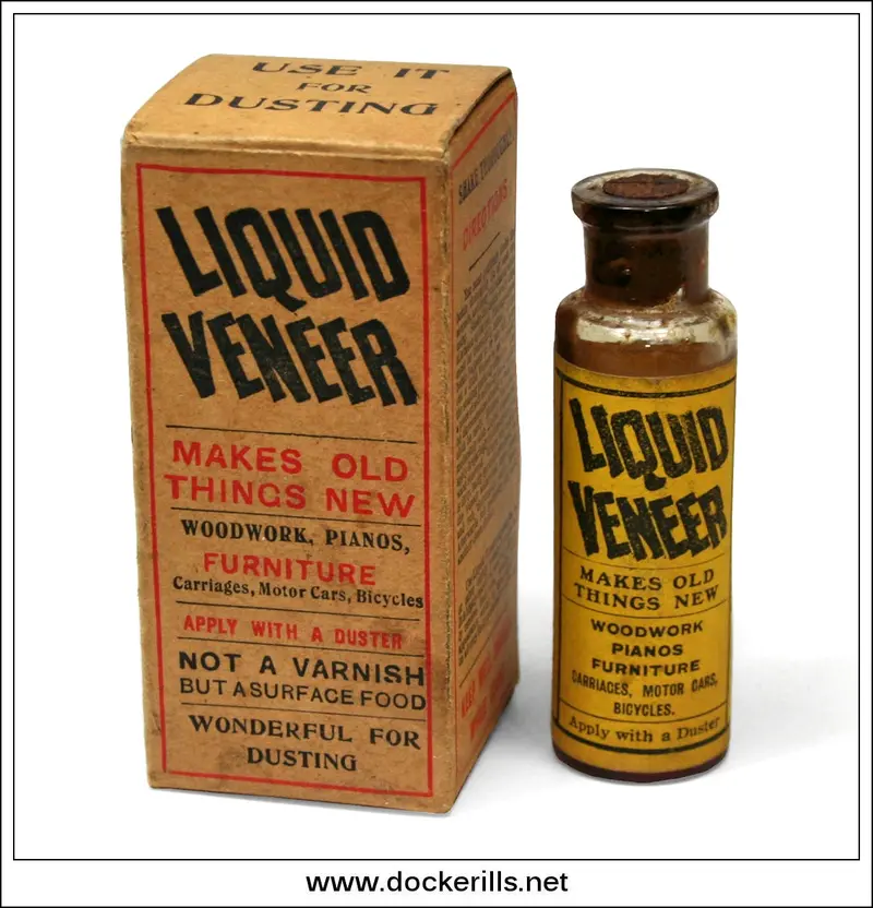 Liquid Veneer Sample Bottle (C.1905–1920) With Introductory Letter From Liquid Veneer Co. Ltd. 1