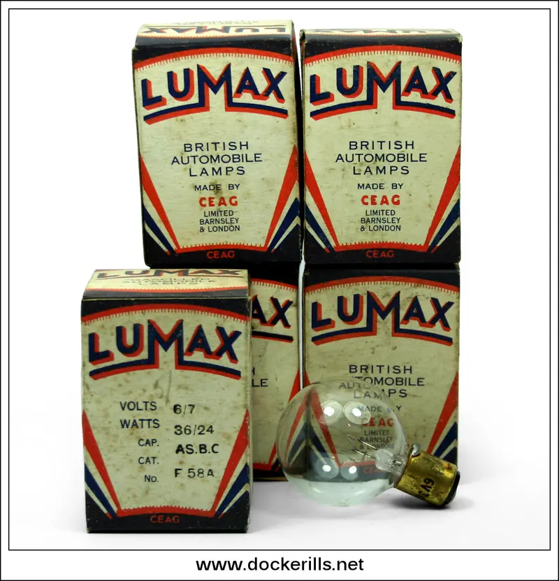 Lumax Vintage Dual-Voltage Auto Bulb – 6/7V, 36/24W As.B.C. F58A, Unused 1