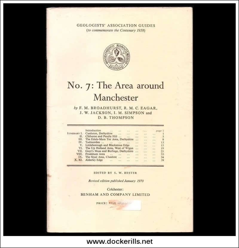 Manchester Region Geology Field Manual – Geologists' Association Guide No. 7 By F.M. Broadhurst Et Al. 1