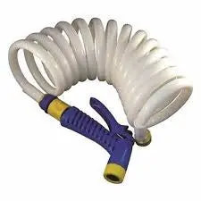 Marpac Coiled Washdown Hose With Adjustable Spray Nozzle – Marine Cleaning Kit 1
